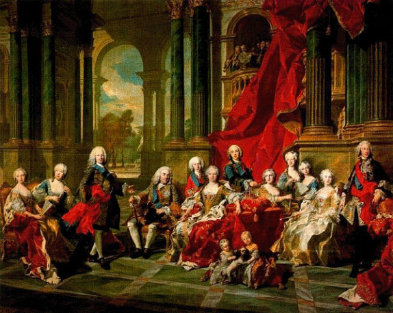 La familia de Felipe V, por Van Loo (1743)